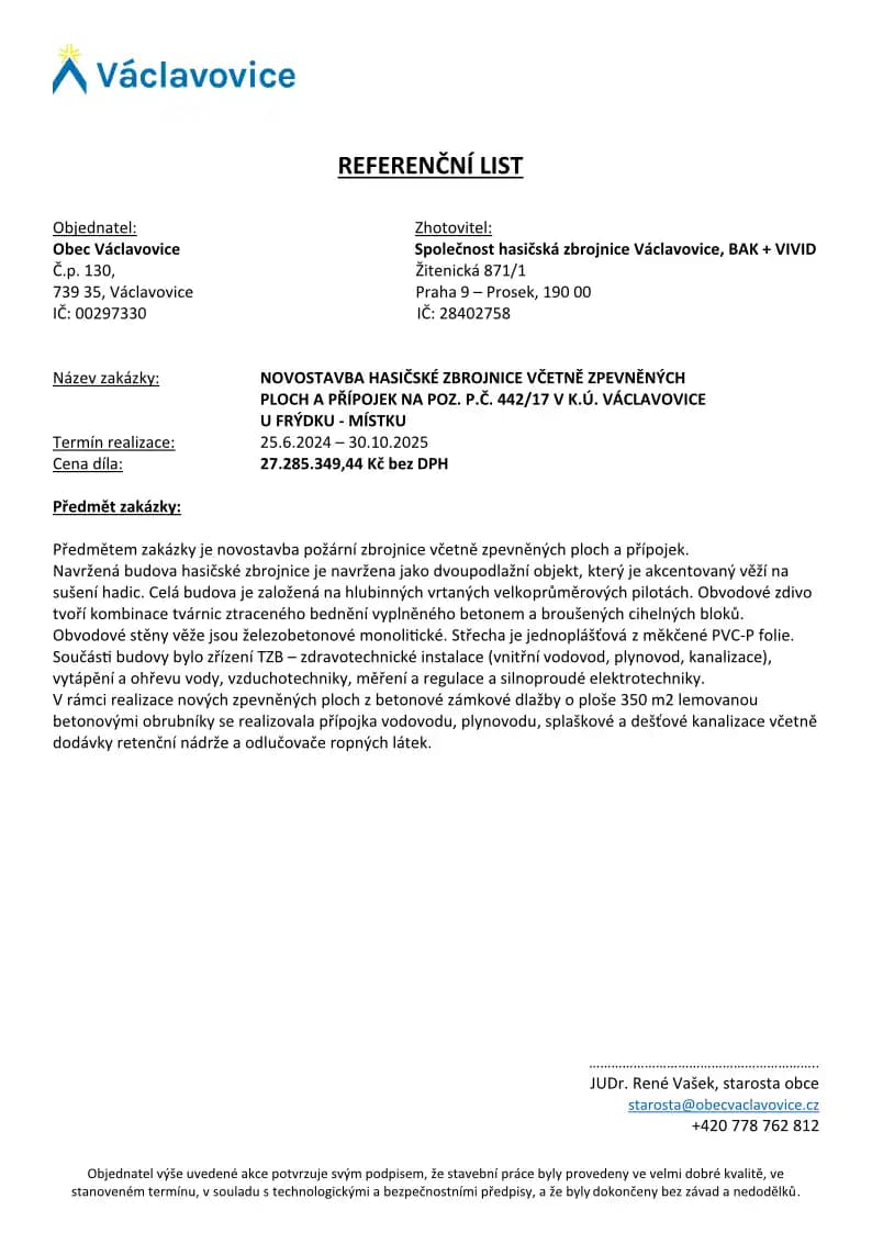 Václavovice – hasičská zbrojnice