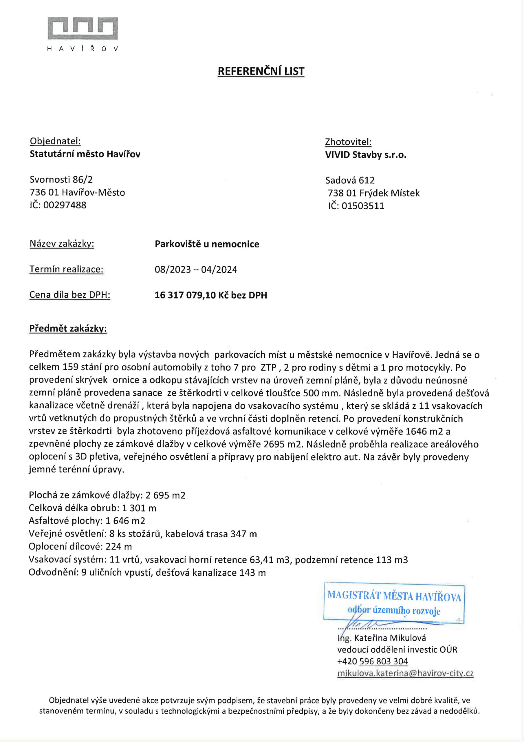 Havířov – parkoviště u Nemocnice